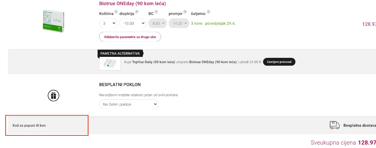 klik na kupon