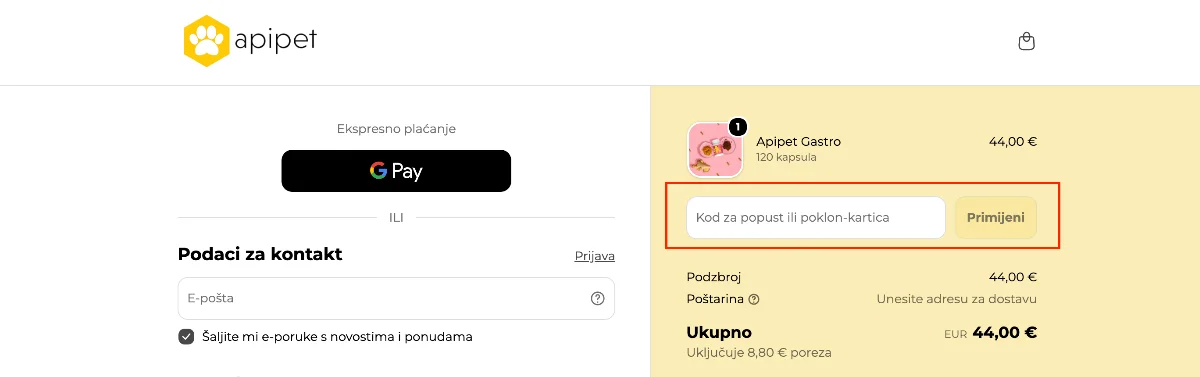 klik na kupon