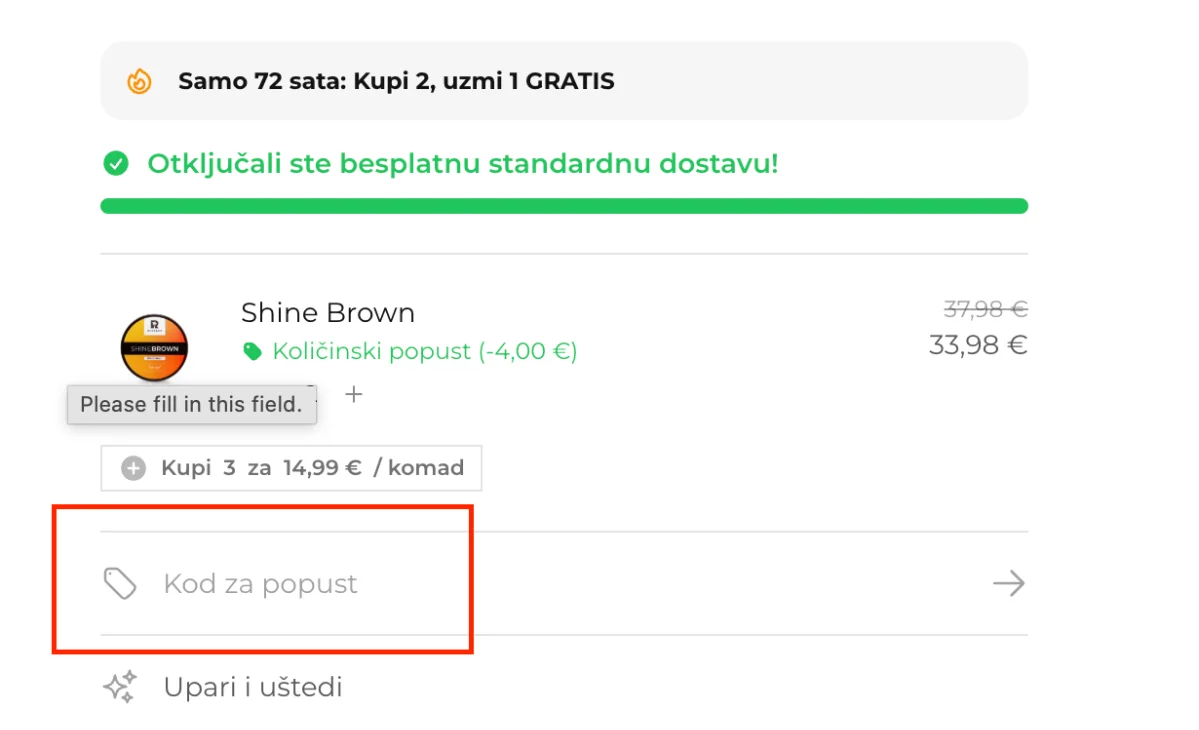 klik na kupon