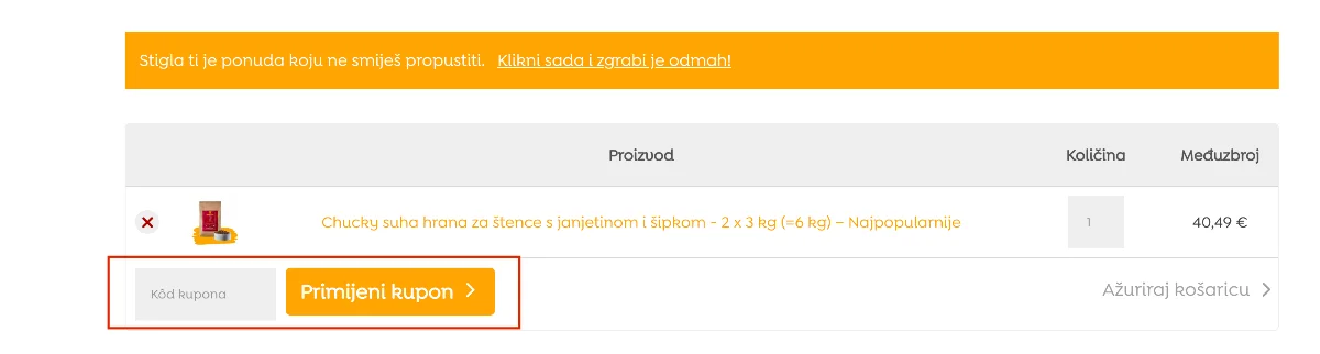 klik na kupon