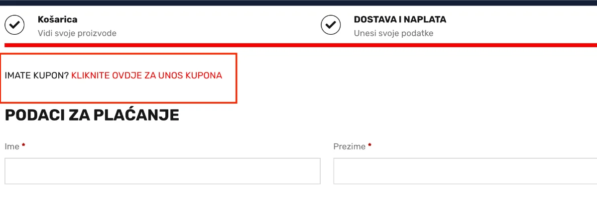 klik na kupon