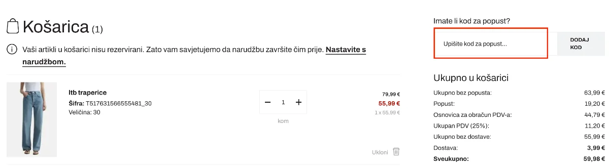 klik na kupon