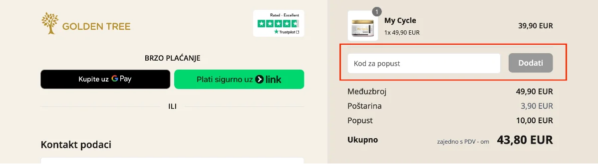 klik na kupon