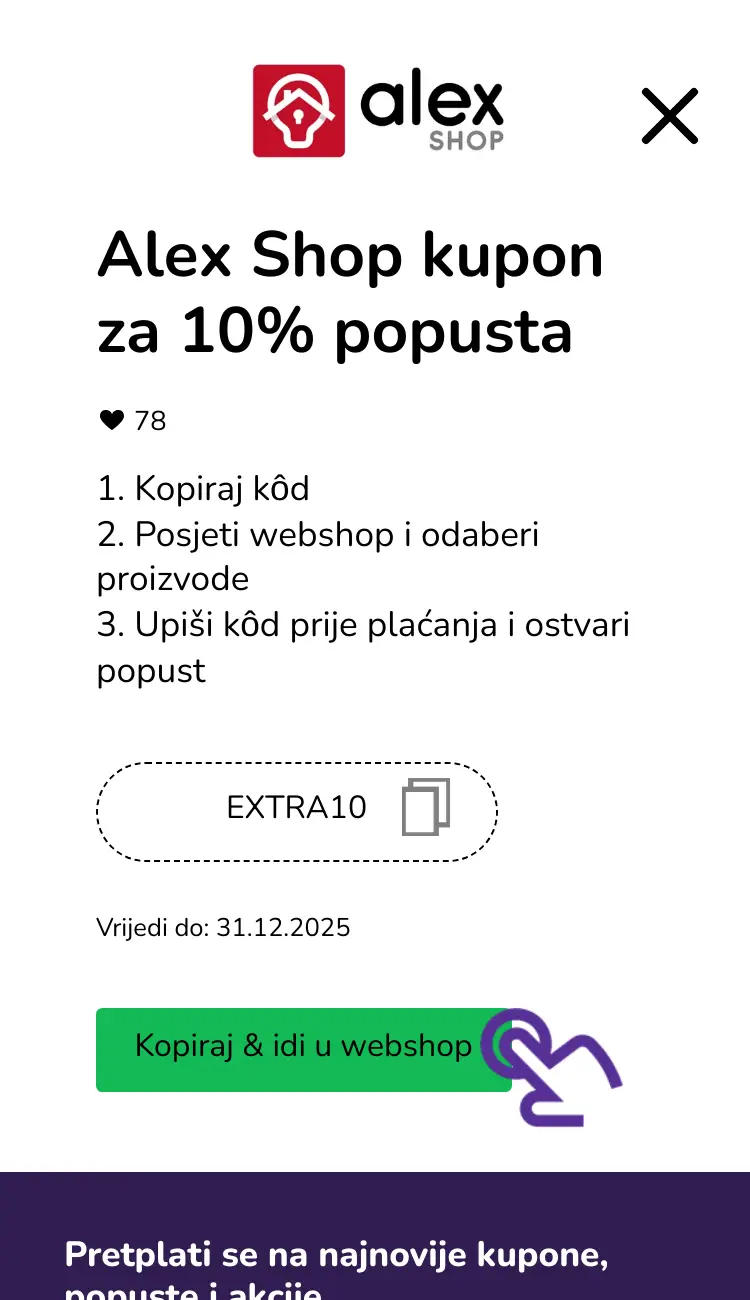 klik na kupon