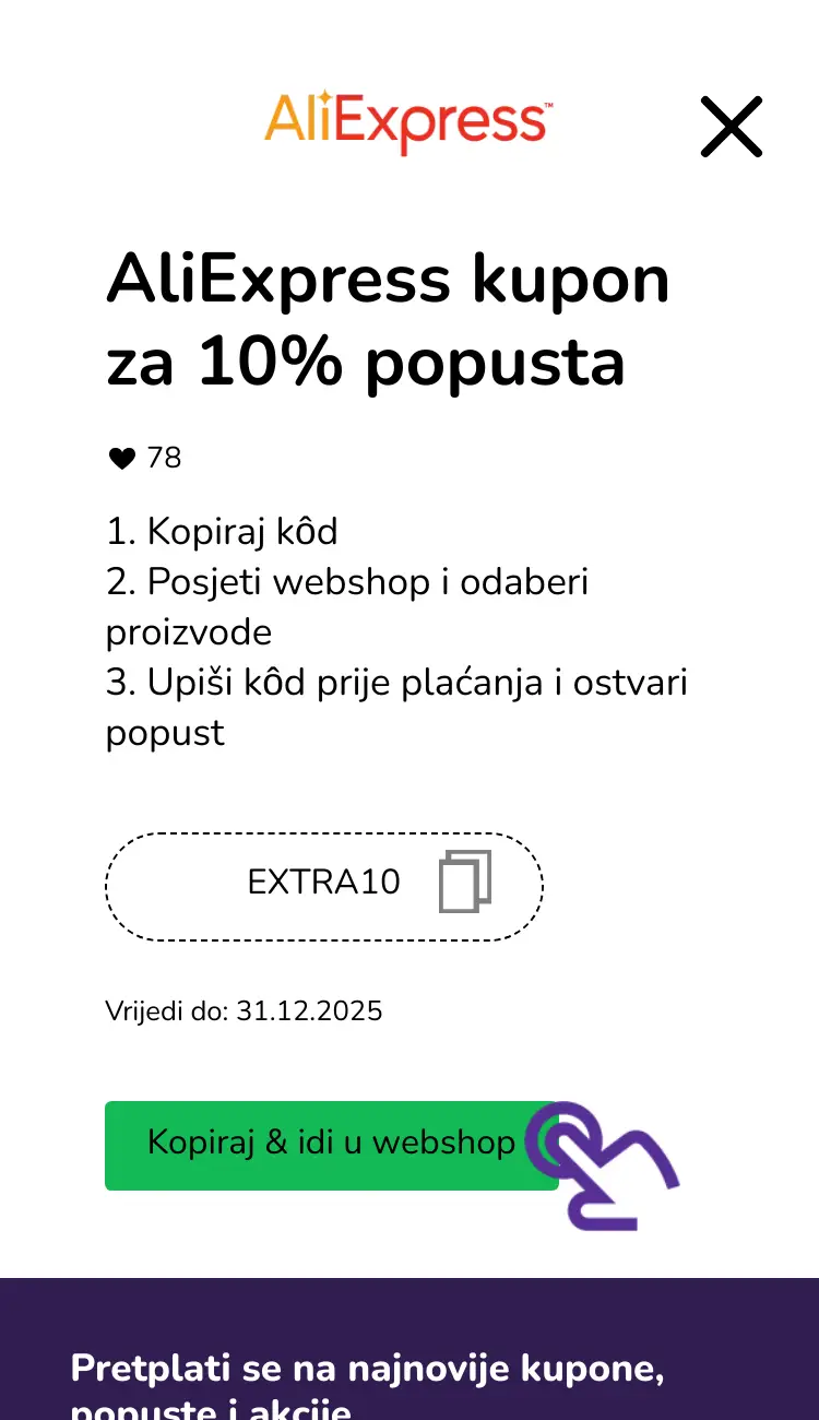 klik na kupon