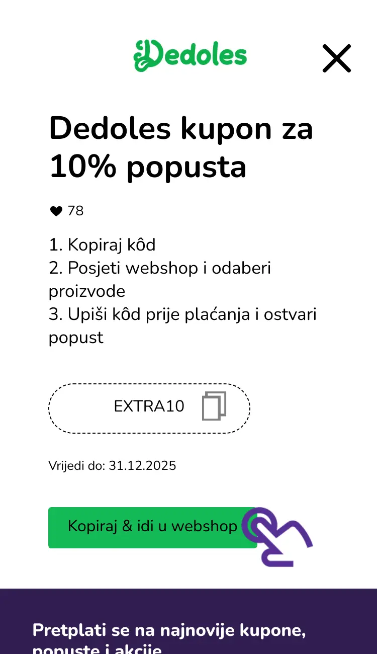 klik na kupon