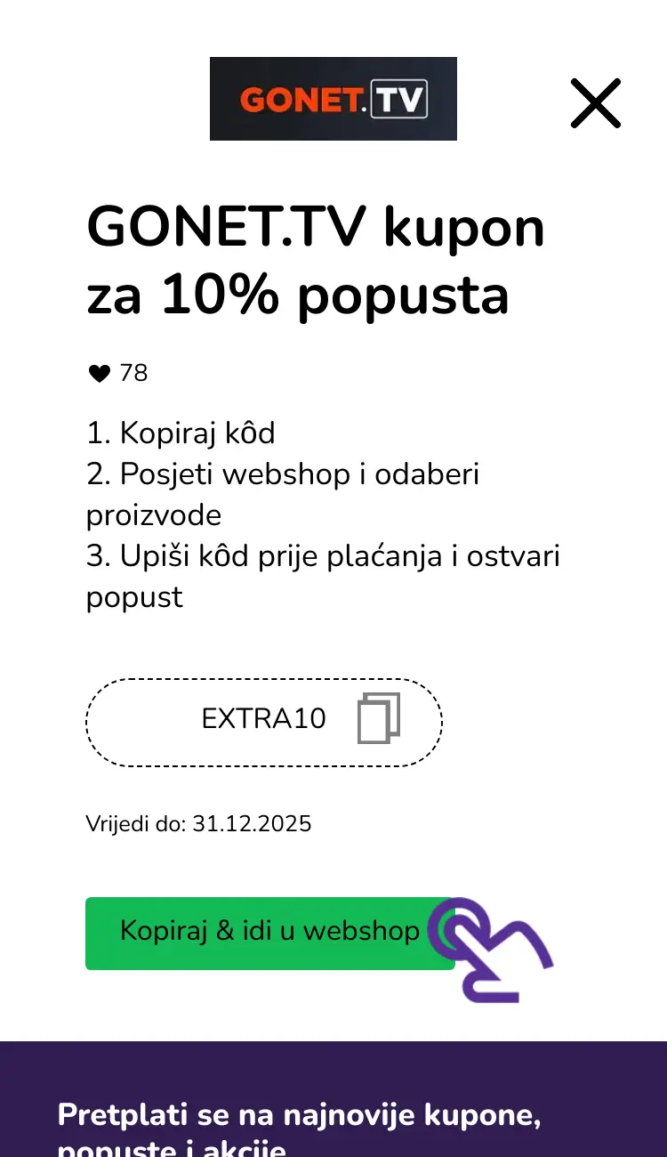 klik na kupon