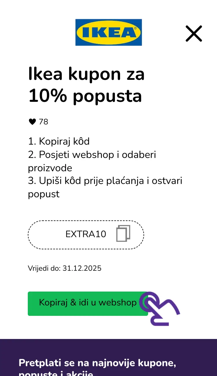 klik na kupon