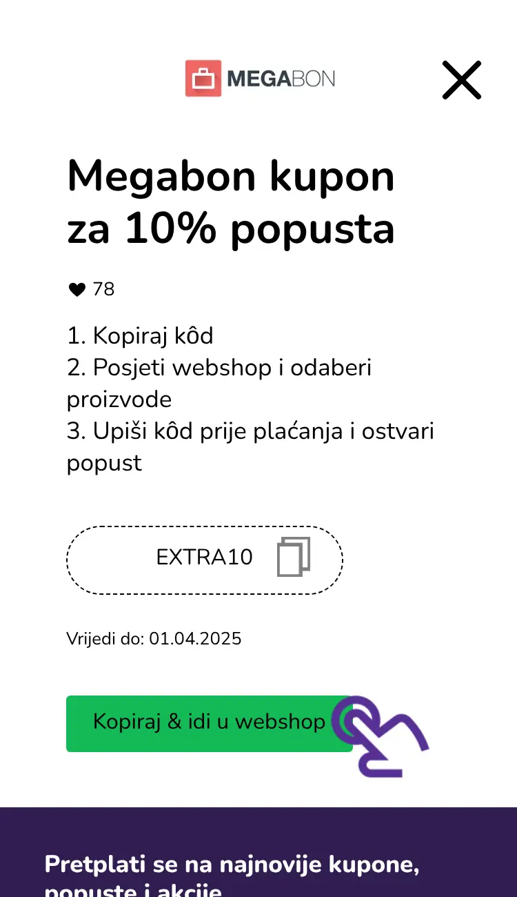 klik na kupon