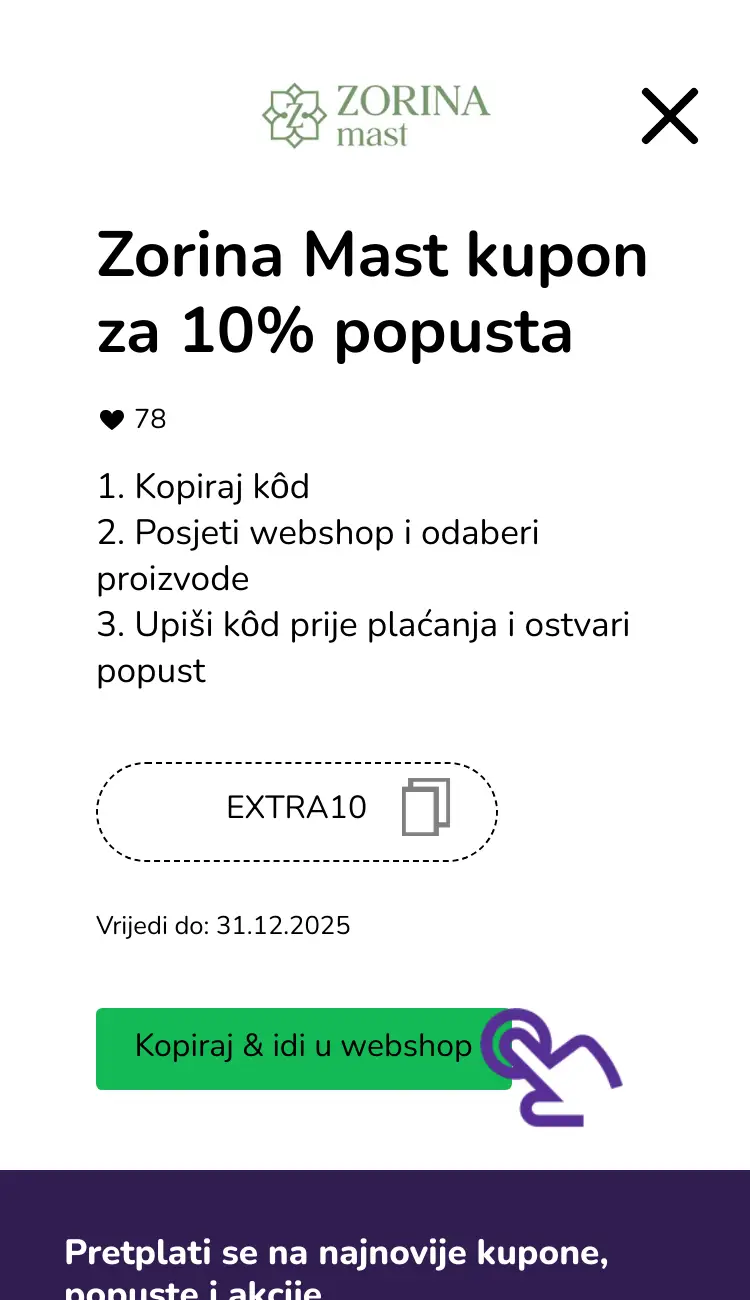 klik na kupon